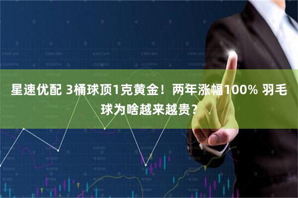星速优配 3桶球顶1克黄金！两年涨幅100% 羽毛球为啥越来越贵？